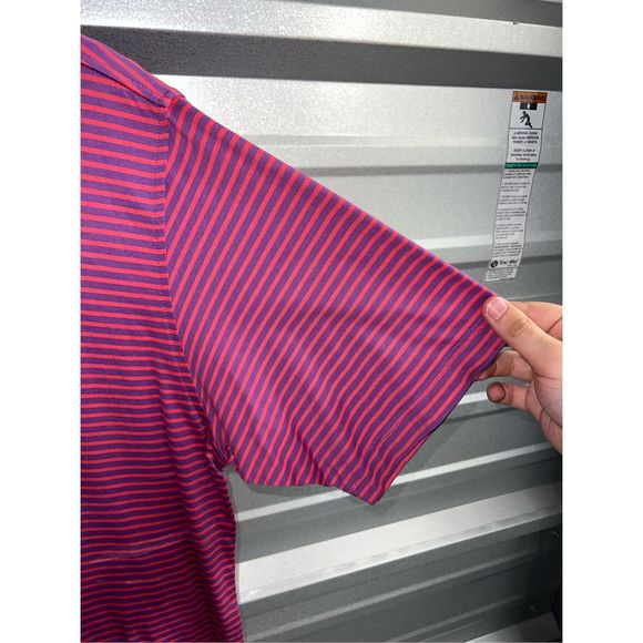 Purple & Pink Peter Millar Crown Crafted Golf Polo Shirt Size L - Picture 5 of 7